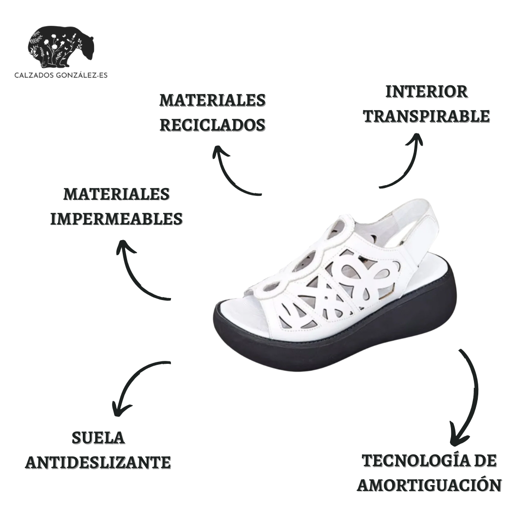 Abril™ | Sandalias ortopédicas con plataforma