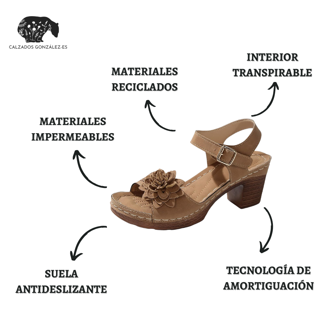 Amelia | Sandalias florales de mujer
