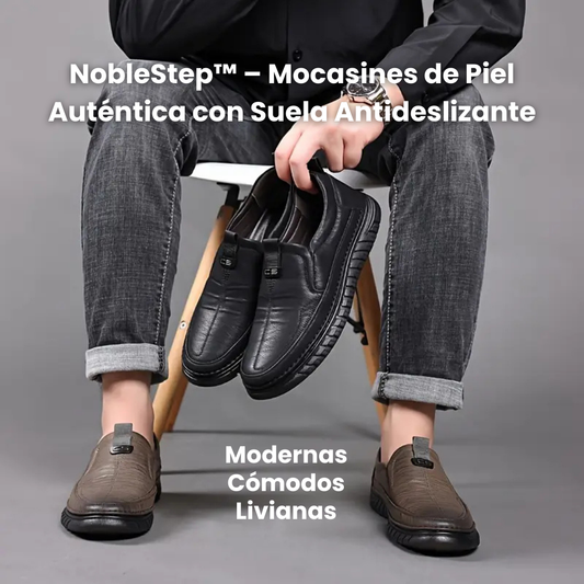 NobleStep: Mocasines de Piel Auténtica con Suela Antideslizante