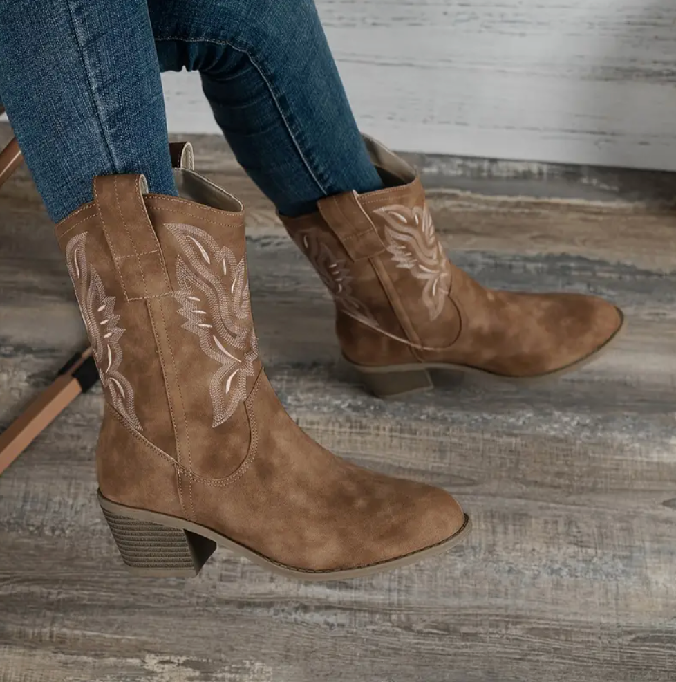 WomenBoots™ | Botas vaqueras de cuero artesanal para mujer